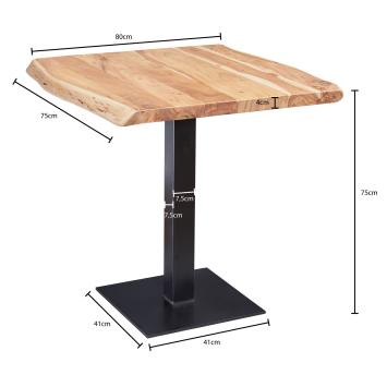 restaurant tafel acaciahout 80x75 cm