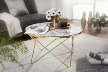 salontafel goud marmerlook 85 cm