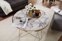 salontafel goud marmerlook 85 cm