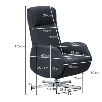 luxe relax fauteuil donkergrijs