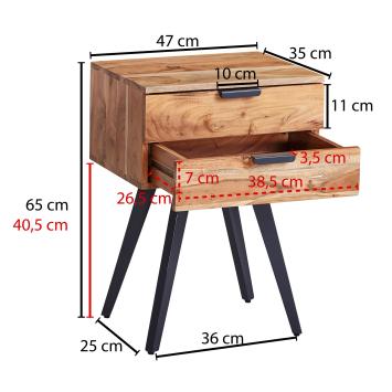 boxspring nachtkastje acaciahout