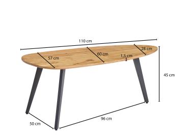 Salontafel acacia niervorm 110 cm