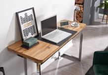 bureau eikenlook zilver 140 cm