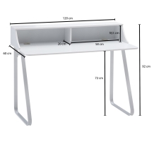 bureau MDF wit 120 cm