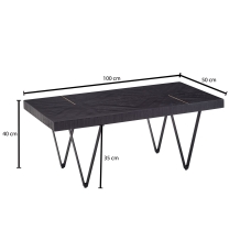 salontafel mango zwart 100 cm