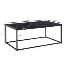 salontafel marmerlook zwart 100 cm