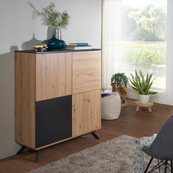 highboard eiken zwart