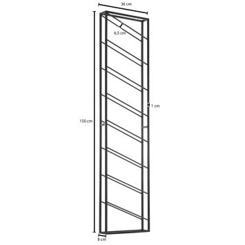 wand wijnfleshouder zwart