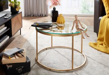 ronde salontafel goud 60 cm