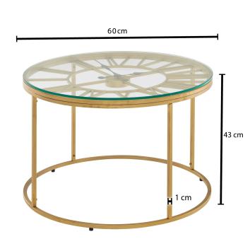 ronde salontafel goud 60 cm