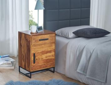 boxspring nachtkastje sheesham hout